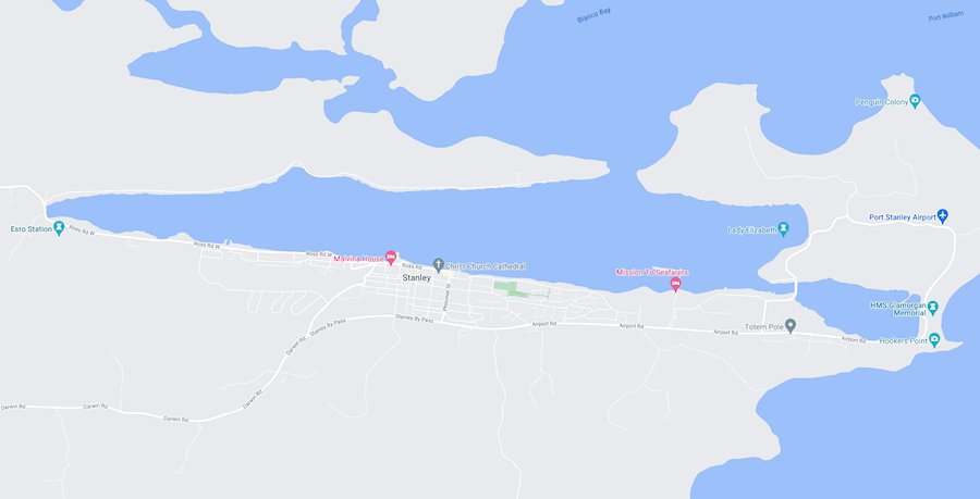 Map of Port Stanley