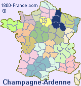 Regional map of France showing the location of Champagne-Ardenne.