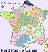 Regional map of France showing the location of Nord-Pas-de-Calais.