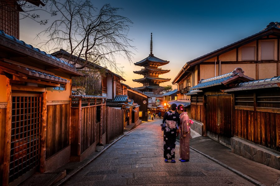 Tourists in Kyoto
