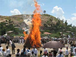 Meskel Festival in Ethiopia - Celebration with Bonfire