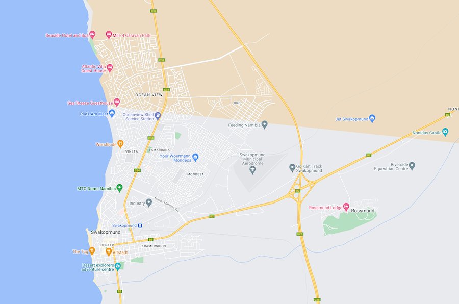 Map of Swakopmund