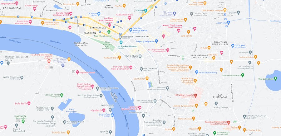 Map of Vientiane