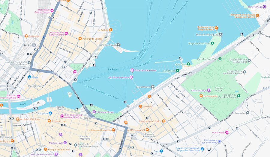 Map of Geneva, Switzerland