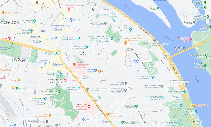 Map of Kyiv