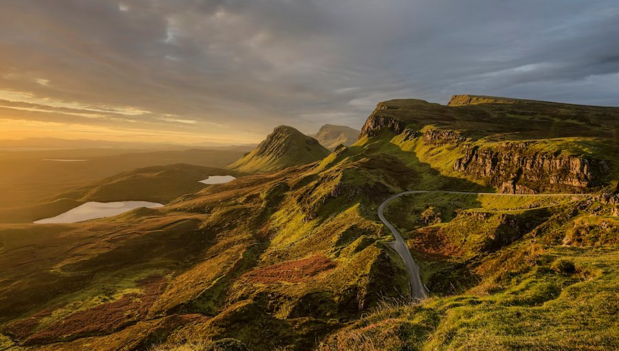 Sunset over the Mountains of Skye