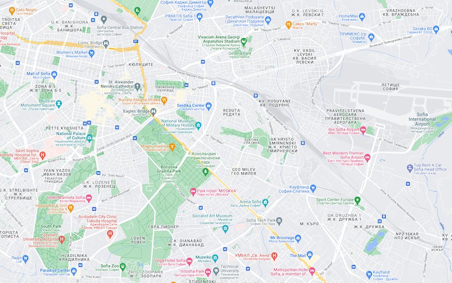 Map of Sofia