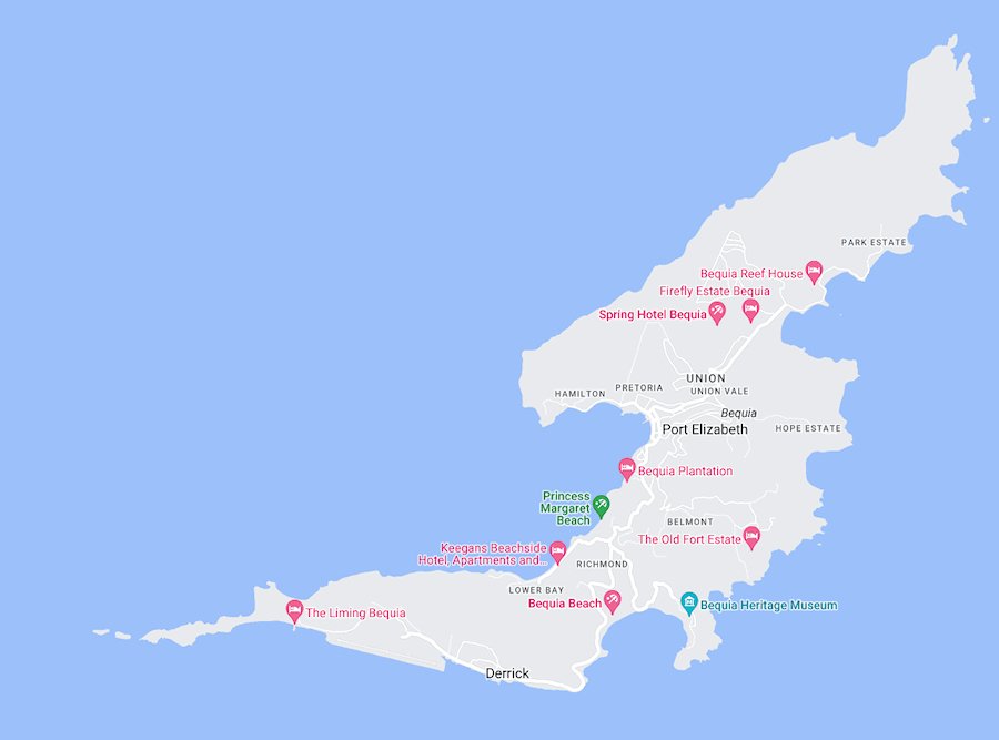 Map of Bequia