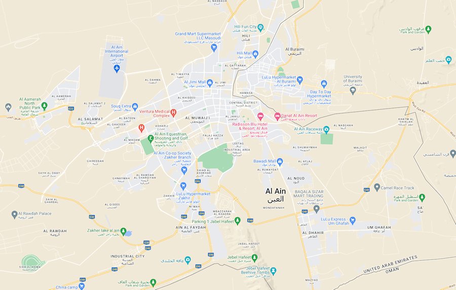 Map of Al Ain
