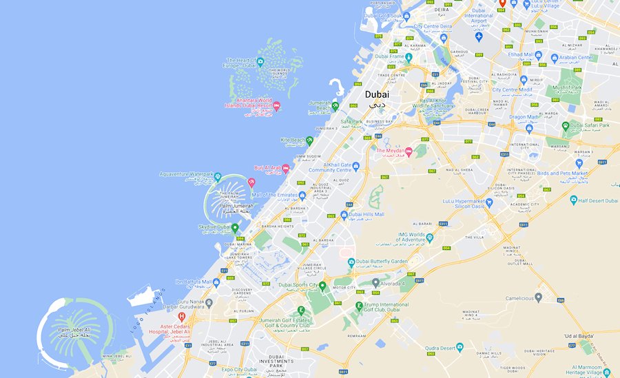 Map of Dubai