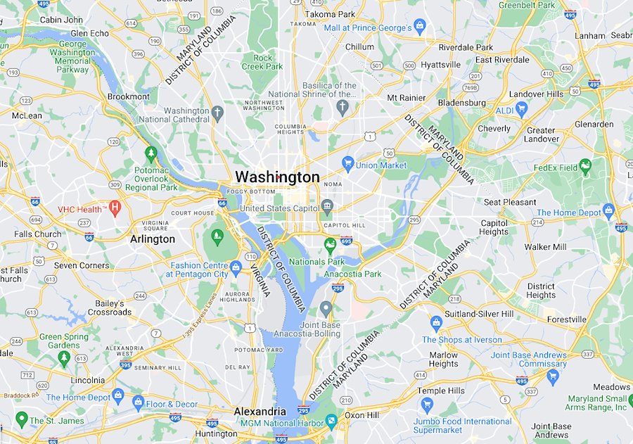 Map of District of Columbia