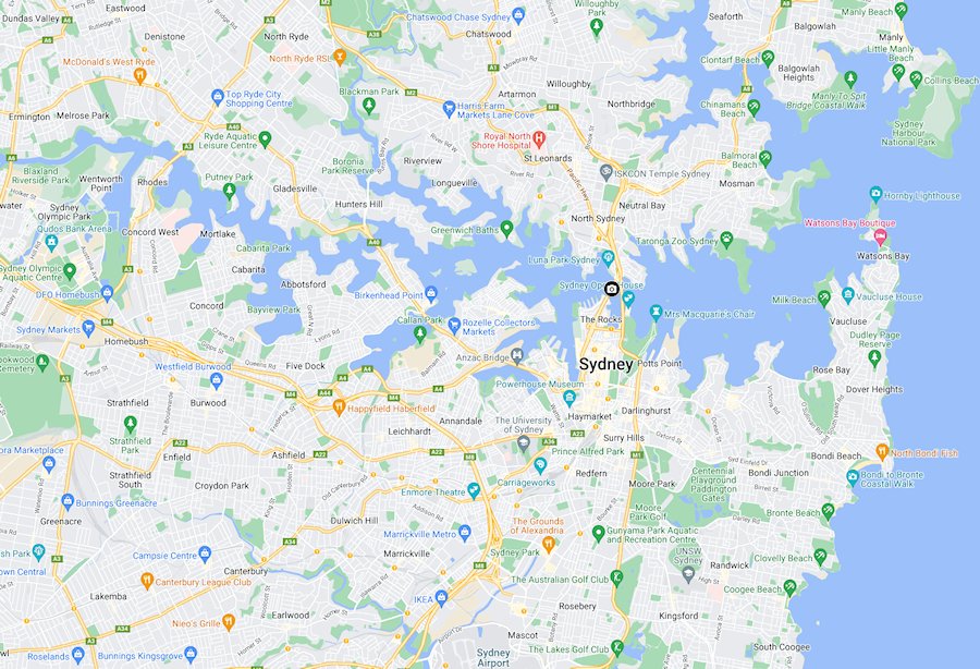 Map of Sydney