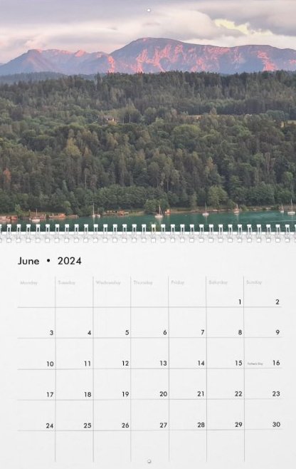 Travel Notes Wall Calendar - June