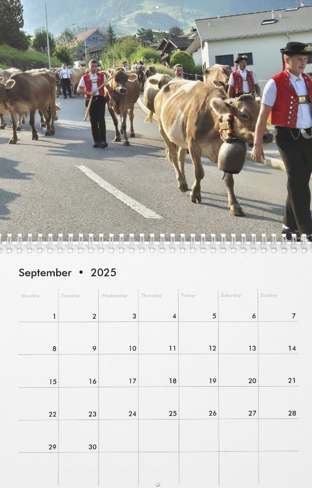 Travel Notes Wall Calendar - September