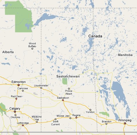 Map of Saskatchewan