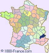 Department map of France showing the location of Hautes-Alpes.