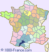 Department map of France showing the location of Haute-Garonne.
