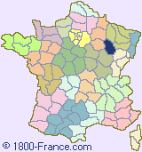 Department map of France showing the location of Haute-Marne.