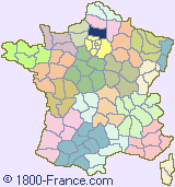 Department map of France showing the location of Oise.