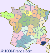 Department map of France showing the location of Var.