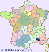 Department map of France showing the location of Vaucluse.