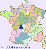 Department map of France showing the location of Haute-Vienne.