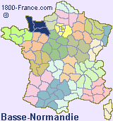 Regional map of France showing the location of Basse-Normandie.
