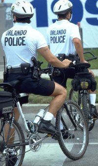 Orlando Police by bike. 