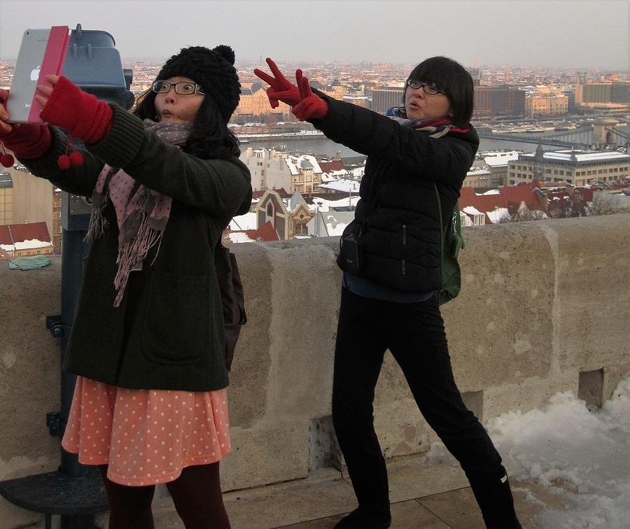 Tourists in Budapest, Hungary Travel Photography