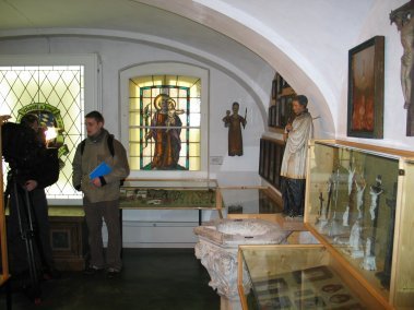 Media in the Marktl Heimat Museum.