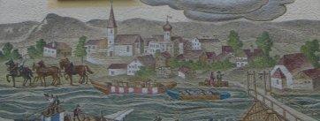 Mural on Marktl Rathaus (Town Hall).