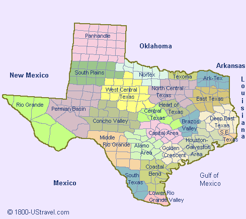 Central Texas Counties Map Map of Texas Counties   US Travel Notes