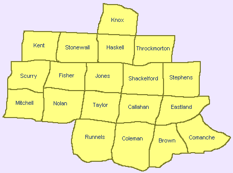 West Texas County Map Counties In The West Central Texas Region Of Texas - Us Travel Notes